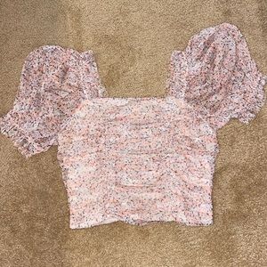 Floral Puff Sleeve Shirt
